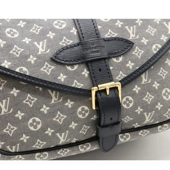 Louis Vuitton Monogram Idile Saumur PM Shoulder Bag Canvas Leather Ankle Blue - Picture 8 of 8